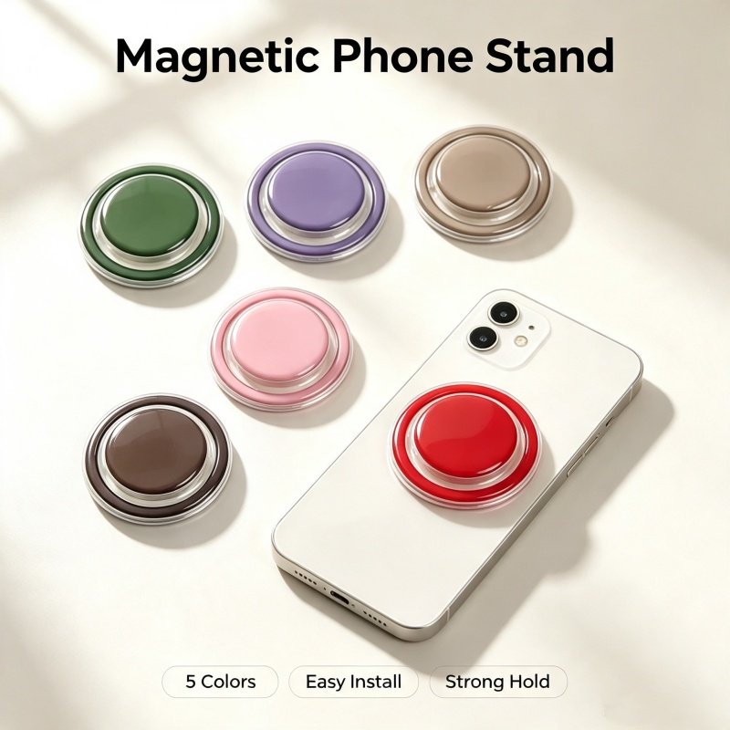 Phone Accessories Vendor - 자석식 접이식 폰 그립 홀더 소켓
