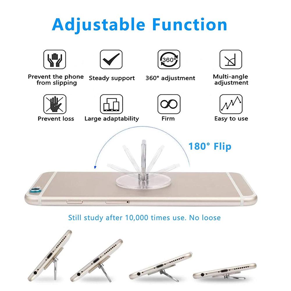 투명 핸드폰 링 홀더 스탠드 360 ° 도수 조절 가능 - Phone Accessories Vendor 리뷰 및 가격