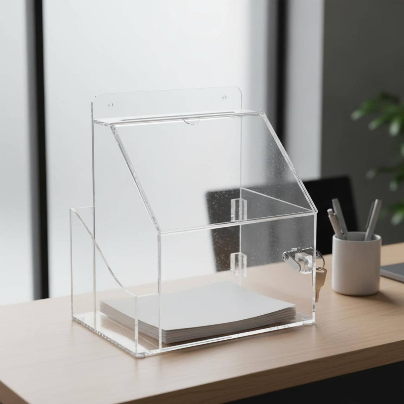 아크릴 기부함 (잠금장치 포함) 다용도 제안 투표함 교 - Phone Accessories Company 리뷰 및 가격