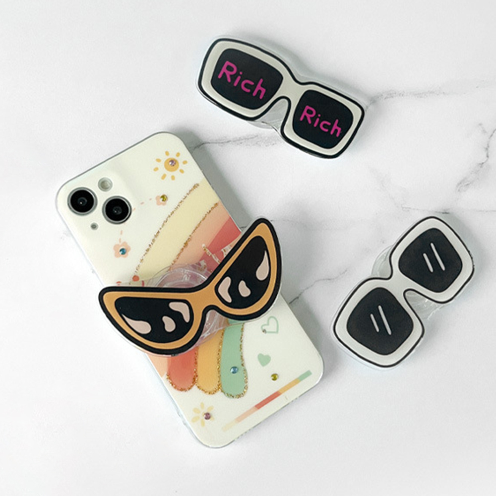 귀여운 만화 멋진 세련된 안경형 폰 홀더 그립톡 아이폰 - Phone Accessories Vendor 리뷰 및 가격