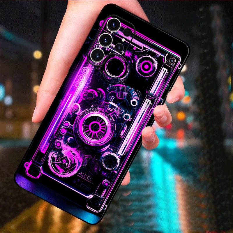 퍼플 블루 메카니컬 기어 LED 플래시 폰 케이스 삼성 - Led Flash Case 리뷰 및 가격