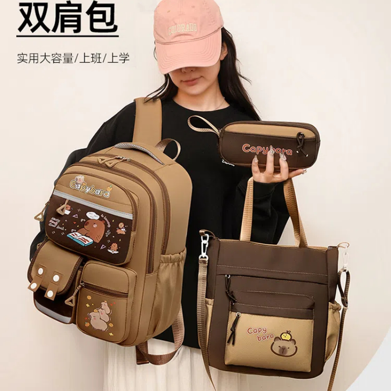 카피바라 스쿨 백팩 십대 소녀들을 위한 학교 가방 세트 - Phone Accessories For Teens 리뷰 및 가격
