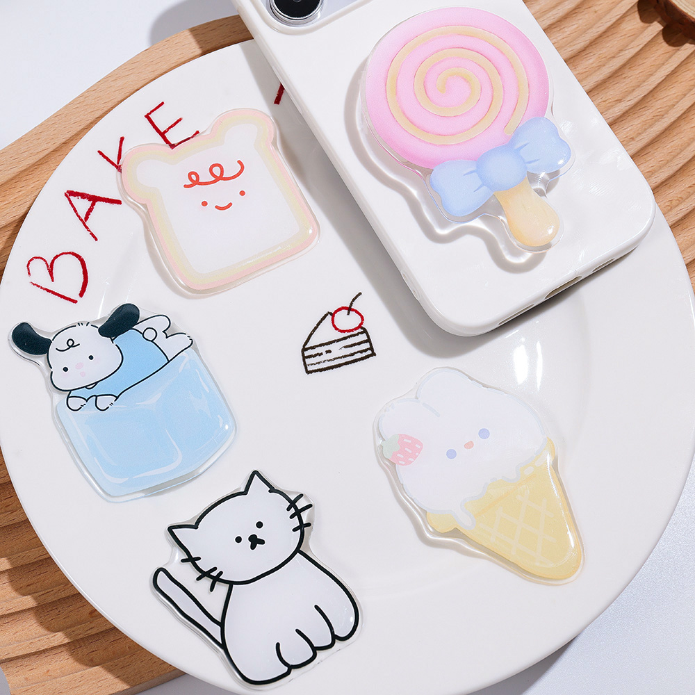 귀여운 만화 그립톡 아크릴 접이식 핑거 링 소켓 확장형 - Phone Accessories Vendor 리뷰 및 가격