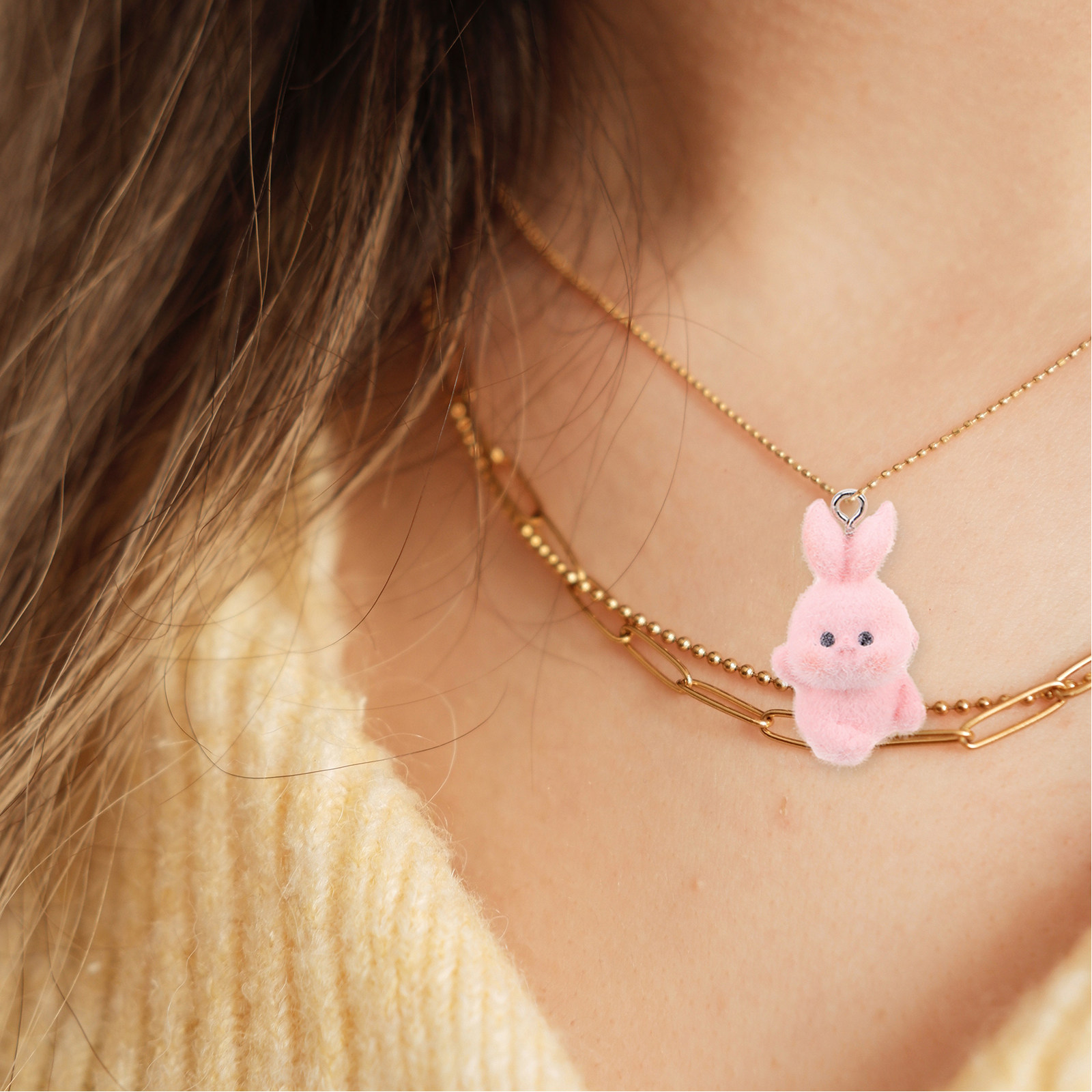 5개입 플로킹 토끼 펜던트 만화 토끼 참 장식 핸드메이 - Phone Accessories For Teens 리뷰 및 가격