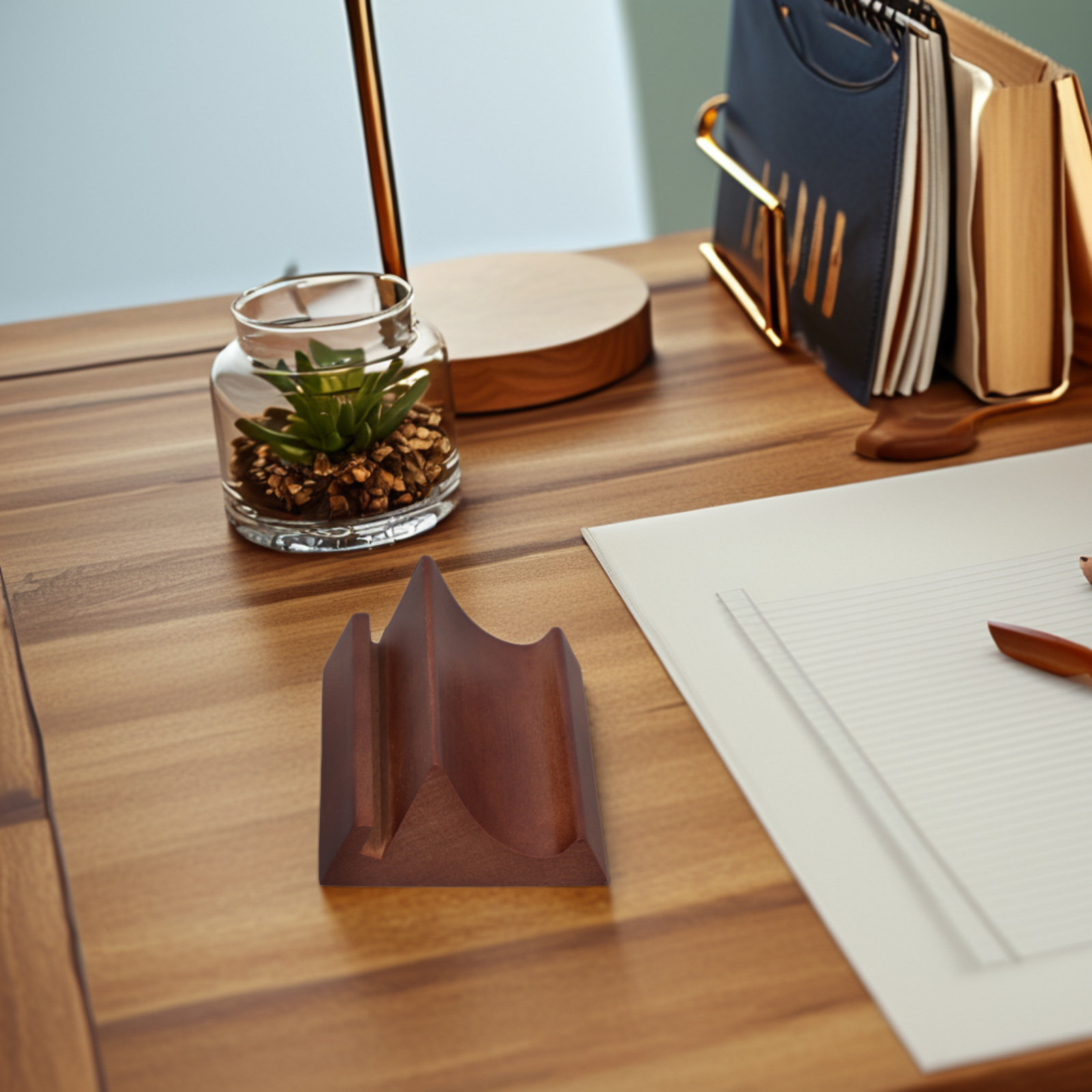 나무로 만든 듀얼 슬롯 휴대폰 및 달력 거치대, 명함, - Phone Accessories Business 리뷰 및 가격