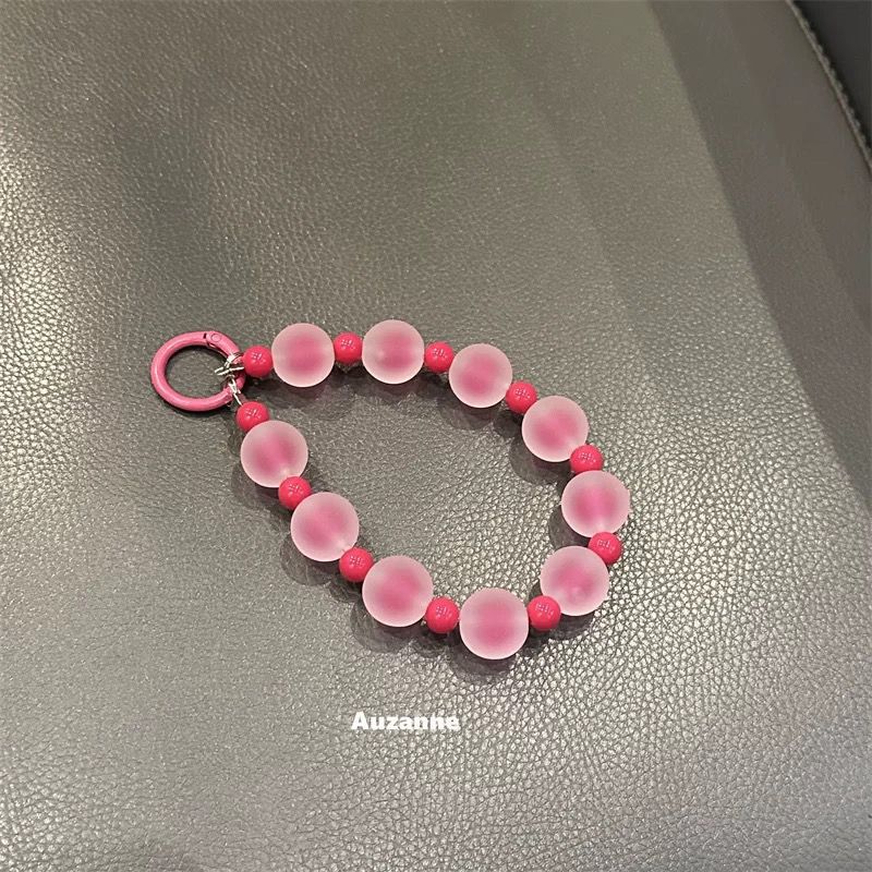 달콤한 캔디 컬러 무광 매트 비즈 폰 손목 스트랩 팔찌 - Phone Accessories For Teen Girls 리뷰 및 가격